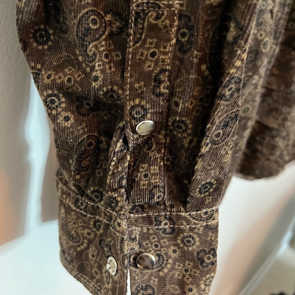 Age of Wisdom Mens XL Snap Button Down Shirt with Unique Patern - Picture 7 of 9